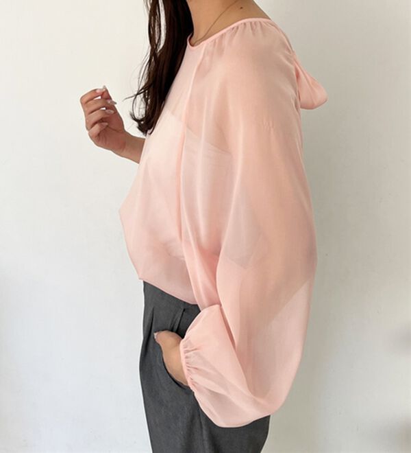 GeeRA（ジーラ）の「バックリボンシアーブラウス（ブラウス）」｜詳細画像