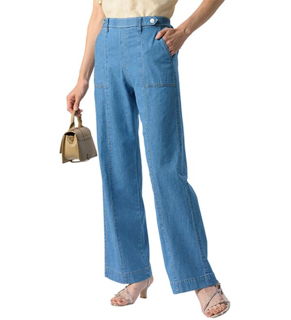 ルフラン（ルフラン）の「【３本組】Ｃ．Ｂ．Ｓジーンズ軽やか綿麻入りパンツ（フルレングスパンツ）」｜詳細画像