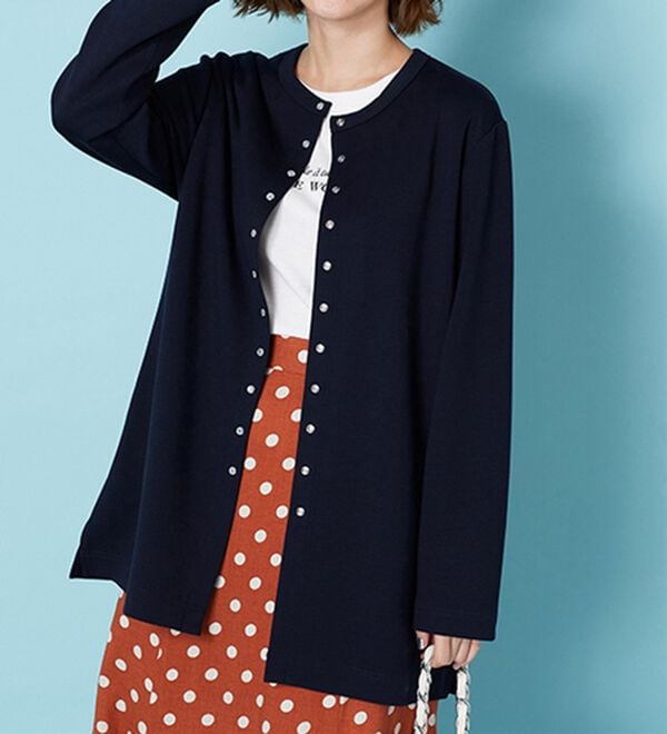 BELLUNA（ベルーナ）の「時短コーデ！ダンボール素材ロングカーデアンサンブル（アンサンブル）」｜詳細画像