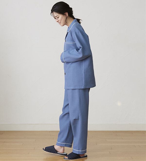 「＜ＧＯＯＤ　ＳＬＥＥＰ（Ｒ）＞綿１００％快眠設計ワッフルパジャマ（メンズルームウェア）」｜詳細画像