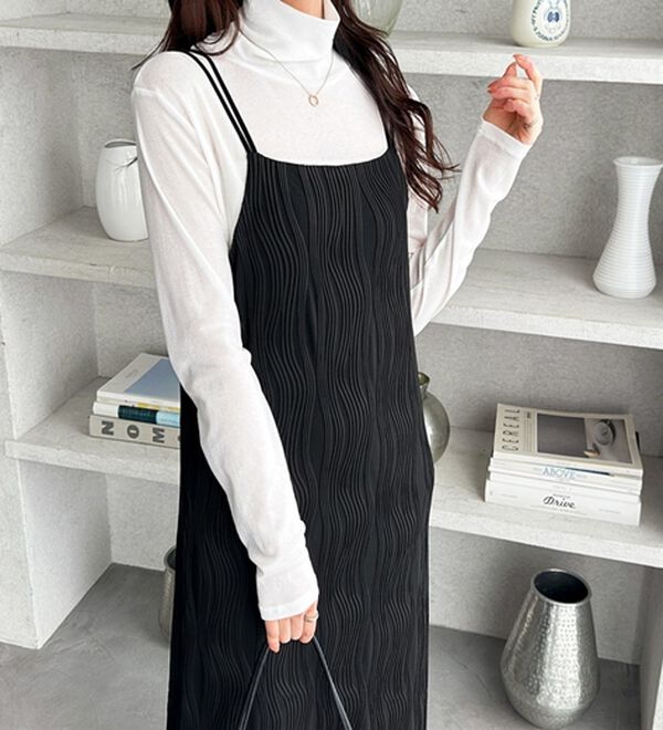 GeeRA（ジーラ）の「ウェーブジャガードキャミワンピース（その他ワンピース）」｜詳細画像