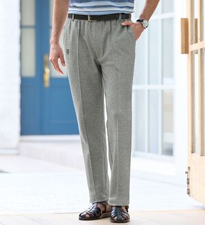 「＜カルビア＞肌側綿１００％鹿の子リラックスパンツ（メンズスラックス）」｜詳細画像