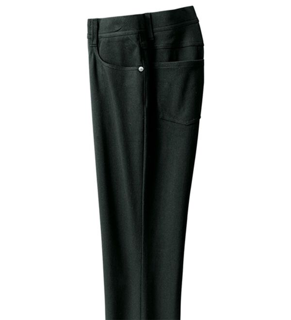 ルフラン（ルフラン）の「楽らく素敵！全方向ストレッチ綿混パンツ（フルレングスパンツ）」｜黒