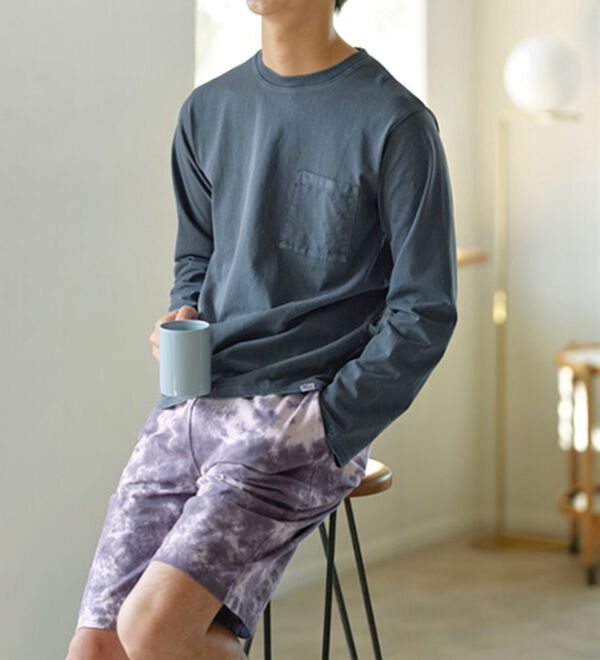 YU'NOW（ユナウ）の「【上下２点セット】ＵＳＡコットンＴシャツ＆パンツセット＜ユニセックス＞（パジャマ・ルームウェア）」｜詳細画像