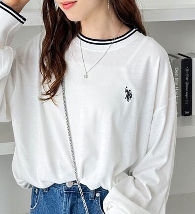 GeeRA（ジーラ）の「【Ｕ．Ｓ．　ＰＯＬＯ　ＡＳＳＮ．】配色ラインロンＴ（カットソー）」