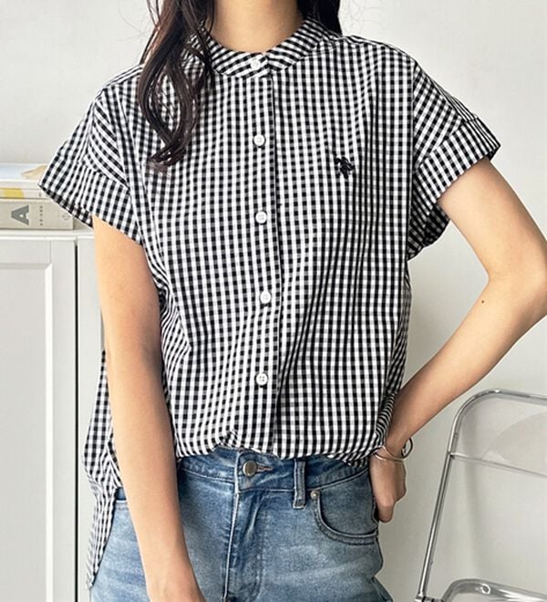 GeeRA（ジーラ）の「【ＵＳ．ＰＯＬＯ．ＡＳＳＮ】フレンチスリーブシャツ（シャツ）」｜詳細画像