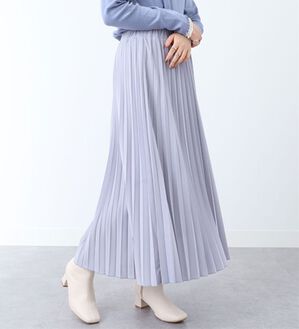 BELLUNA（ベルーナ）の「洗っても形が崩れにくい！プリーツスカート（ロングスカート）」｜グレー