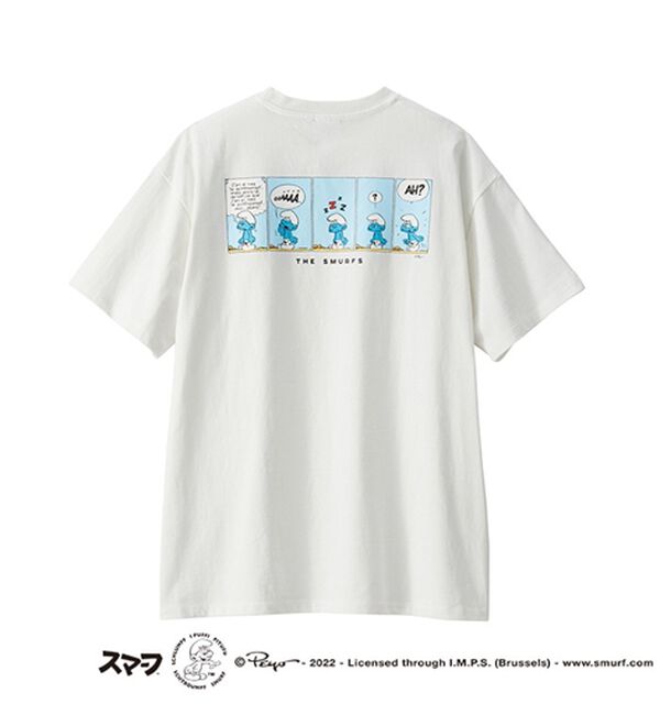 GeeRA（ジーラ）の「【スマーフ】コラボプリントＴシャツ（カットソー）」｜詳細画像