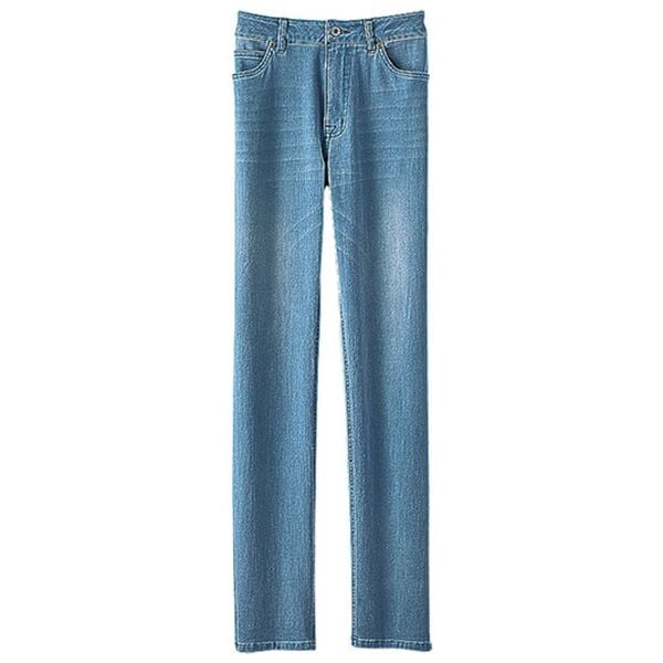 BELLUNA（ベルーナ）の「ヒンヤリ冷感ライトオンスジーンズ（フルレングスパンツ）」｜ライトブルー