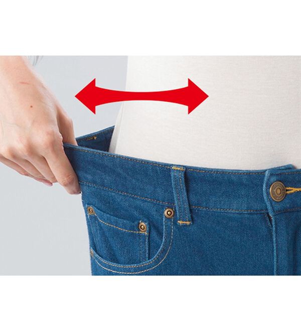 ルフラン（ルフラン）の「【３本組】楽してきれい！さらっと快適ニットデニム　ブーツカット（フルレングスパンツ）」｜詳細画像