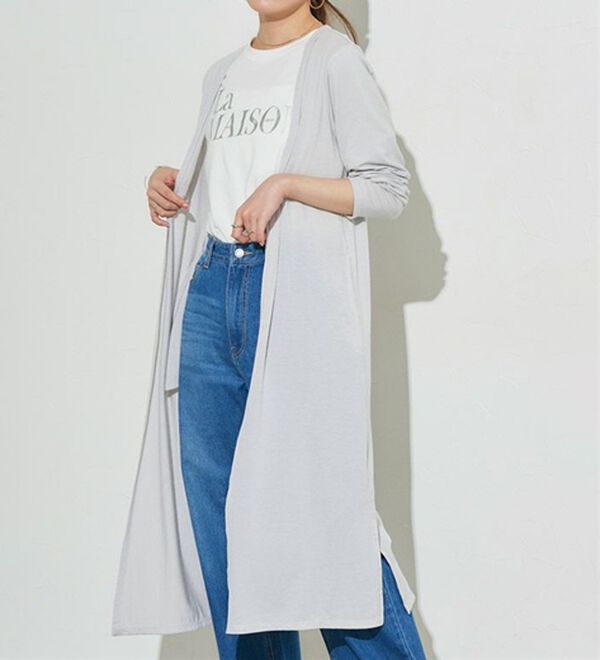 Pierrot（ピエロ）の「【Ｍ～３Ｌ】【選べる２丈】接触冷感トッパーカーディガン（その他カーディガン）」｜詳細画像