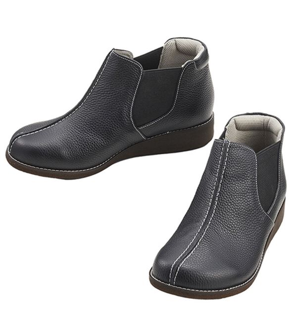 ルフラン（ルフラン）の「メディフィット　５Ｅゆったりサイドゴムブーツ（ブーツ）」｜ブラック