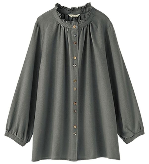 BELLUNA（ベルーナ）の「ビエラ素材フリルデザインブラウス（ブラウス）」｜詳細画像