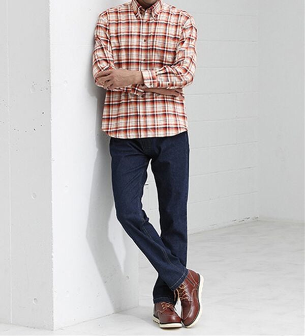 「＜バイロフト（Ｒ）＞カシミヤタッチネルシャツ（メンズシャツ）」｜詳細画像