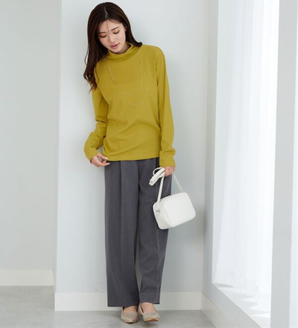 BELLUNA（ベルーナ）の「素肌想いの綿１００％シアープルオーバー（カットソー）」｜詳細画像