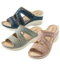 BELLUNA（ベルーナ）の「刺しゅうデザイン美脚魅せミュール（サンダル・ミュール）」