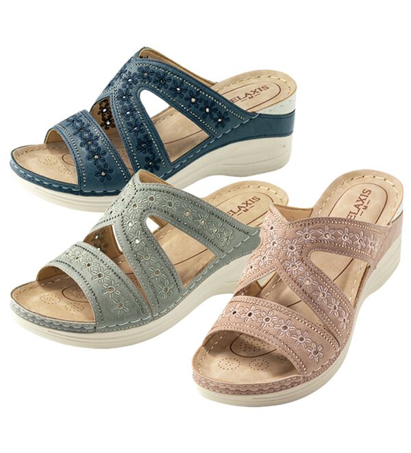 BELLUNA（ベルーナ）の「刺しゅうデザイン美脚魅せミュール（サンダル・ミュール）」｜詳細画像