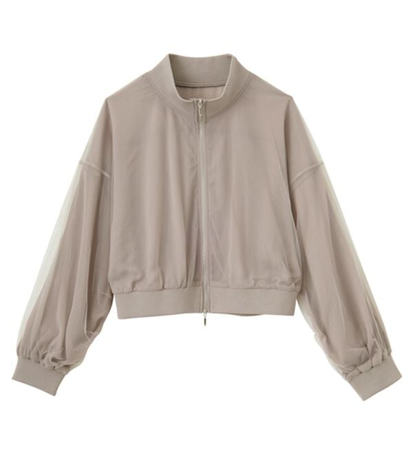GeeRA（ジーラ）の「ショート丈チュールブルゾン（ブルゾン）」｜詳細画像