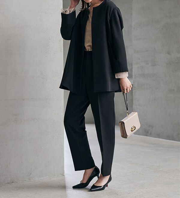RANAN（ラナン）の「＜２点セット＞洗える！ゆるっとジャケット今どきパンツスーツ（パンツスーツ）」｜詳細画像
