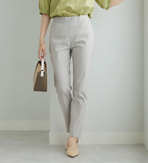 BELLUNA（ベルーナ）の「冷感ピケストレッチ素材スリムパンツ（フルレングスパンツ）」｜詳細画像