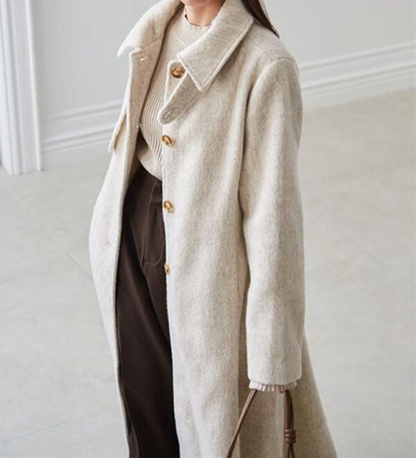 RANAN（ラナン）の「2WAYフレアーステンカラーシャギーコート（ロングコート）」｜詳細画像