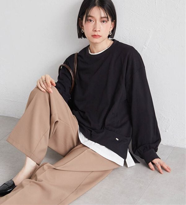 RANAN（ラナン）の「多機能ベーシックオーバーサイズ長袖Tシャツ（Tシャツ）」｜詳細画像
