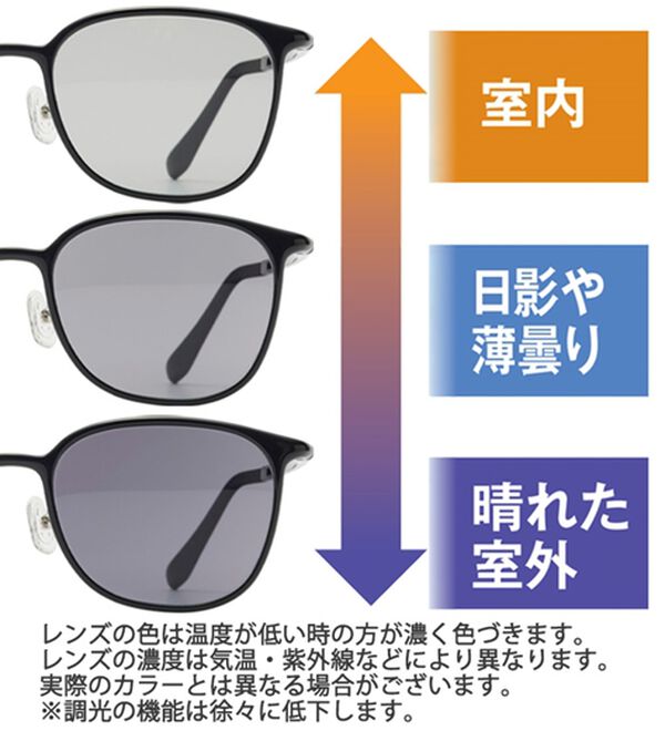 「目を守る調光偏光サングラス（メンズスポーツ用品）」｜詳細画像