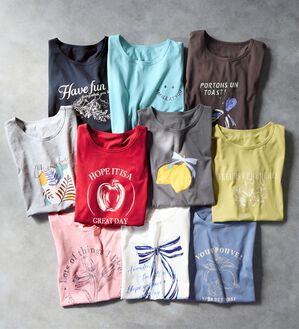 BELLUNA（ベルーナ）の「綿１００％プリントＴシャツ（Tシャツ）」｜詳細画像