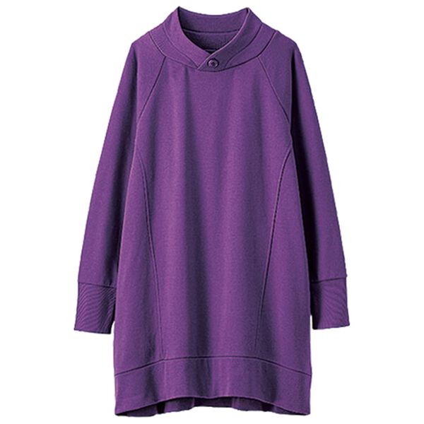 BELLUNA（ベルーナ）の「裏起毛素材スタンドネックチュニック（チュニック）」｜詳細画像