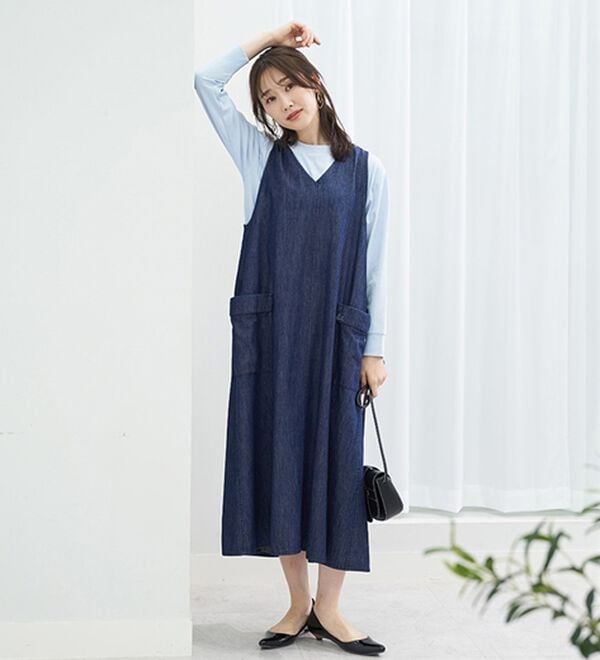 BELLUNA（ベルーナ）の「【選べる袖丈】＜エアリーアイスコットン＞オーバーサイズＴシャツ（カットソー）」｜詳細画像