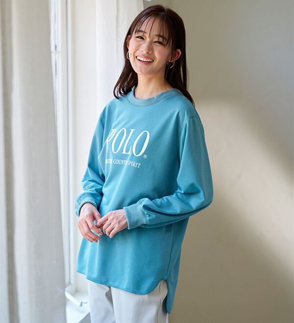 BELLUNA（ベルーナ）の「【ＰＯＬＯ　ＢＣＳ】ミニ裏毛素材デザイントップス（カットソー）」｜詳細画像