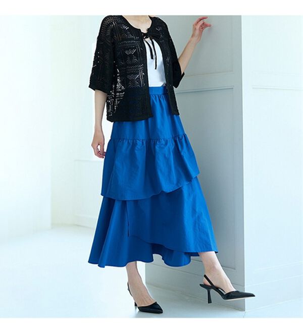 RANAN（ラナン）の「ひんやり！ランダムティアードスカート（ロングスカート）」｜詳細画像