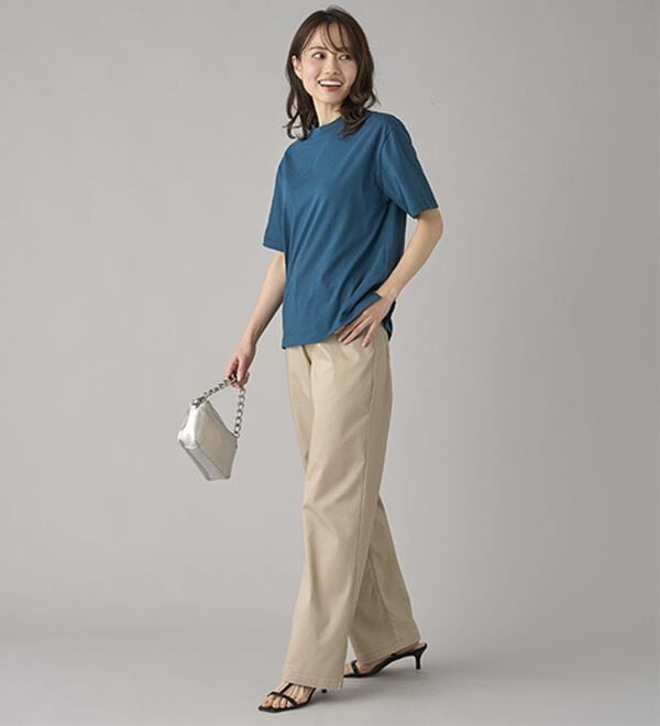 BELLUNA（ベルーナ）の「新感覚！メッシュデニムワイドパンツ（フルレングスパンツ）」｜詳細画像