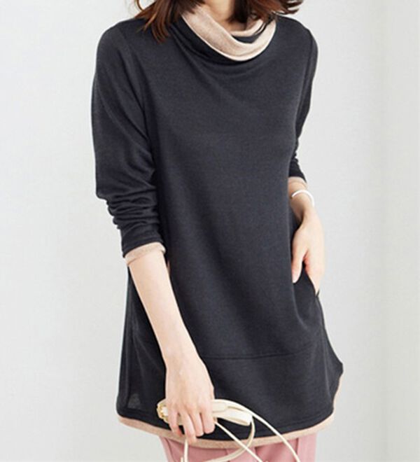 BELLUNA（ベルーナ）の「衿デザイン配色チュニック（チュニック）」｜詳細画像