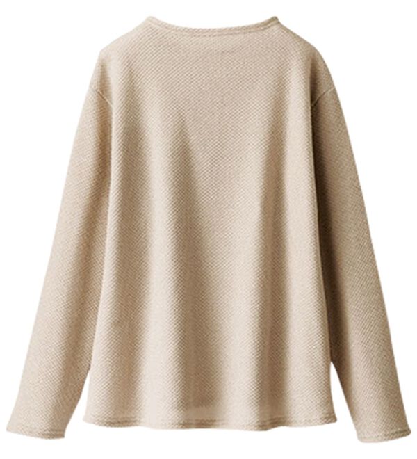 BELLUNA（ベルーナ）の「ふんわり裏起毛ニットソーロゴプルオーバー（カットソー）」｜詳細画像