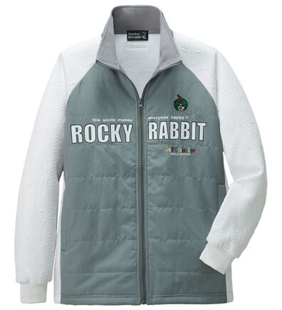 「＜ロッキーラビット＞エンボス柄裏フリースジャケット（メンズジャケット）」