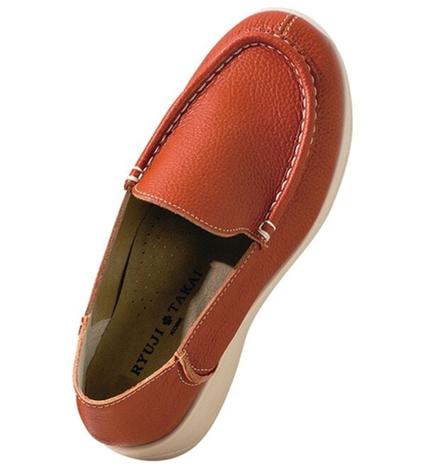 ルフラン（ルフラン）の「５Ｅ牛革モカスリッポン（スリッポン）」｜レッドブラウン