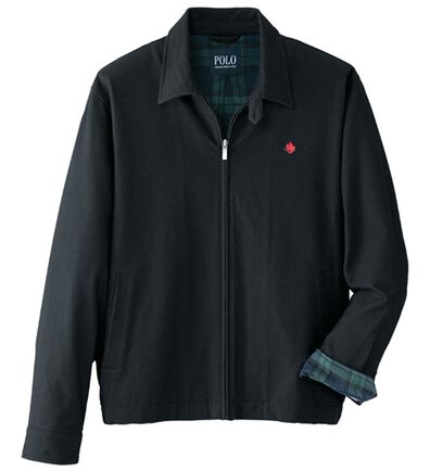 「＜ポロ・ビーシーエス＞着心地快適デニム調スイングトップ（メンズブルゾン）」