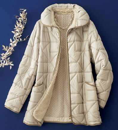 ルフラン（ルフラン）の「ランダム刺しゅうのデザインコート（ハーフコート）」