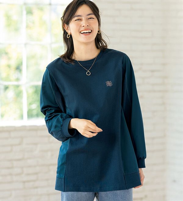 ルフラン（ルフラン）の「毎日が素敵。異素材使いプルオーバー（カットソー）」｜詳細画像