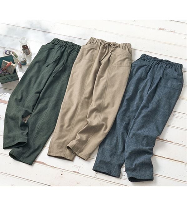 BELLUNA（ベルーナ）の「綿１００％やわらかゆるパンツ（フルレングスパンツ）」｜詳細画像