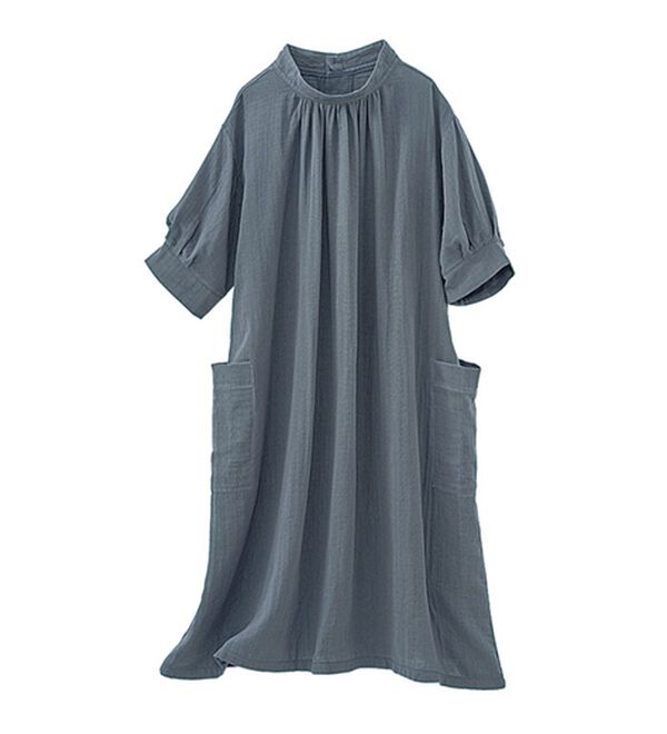 BELLUNA（ベルーナ）の「オーガニックコットンダブルガーゼワンピース（その他ワンピース）」｜詳細画像