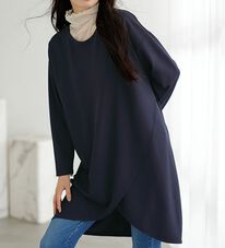 RANAN（ラナン）の「裏起毛！あったかアシメデザインチュニック（チュニック）」