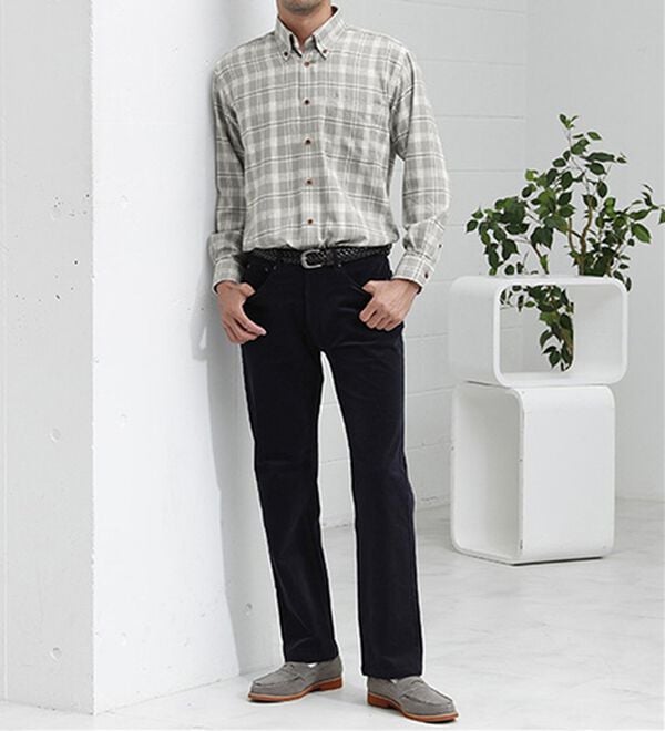 「＜バイロフト（Ｒ）＞カシミヤタッチネルシャツ（メンズシャツ）」｜詳細画像