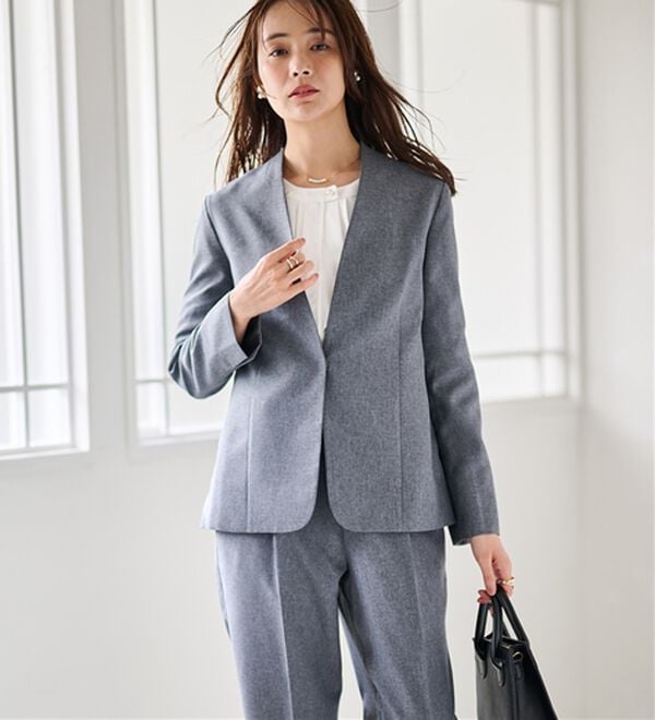 RANAN（ラナン）の「【選べる衿】2点セットベーシックスーツ（パンツスーツ）」｜詳細画像