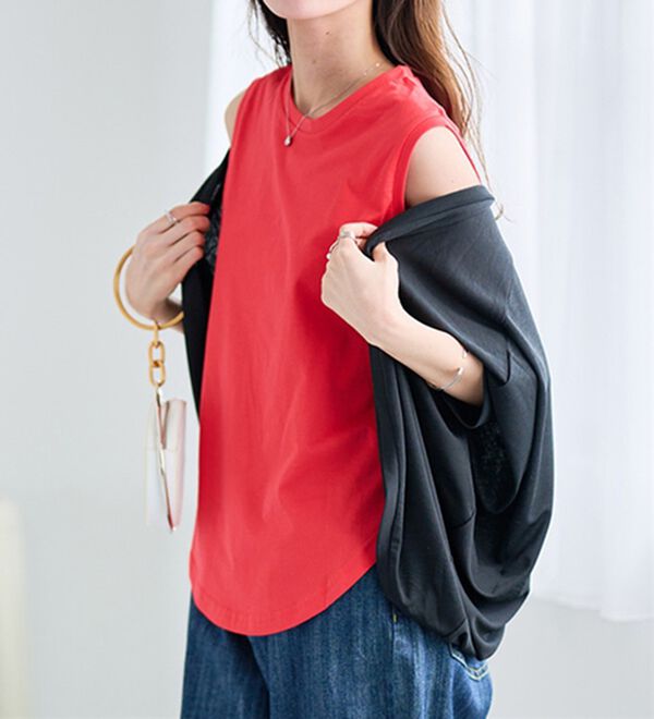 RANAN（ラナン）の「＜BC＞綿100％ひんやりタンクトップ（カットソー）」｜詳細画像