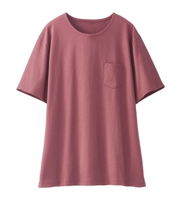 BELLUNA（ベルーナ）の「【ポケット付】綿１００％抗菌防臭汗ジミ対策プルオーバー（Tシャツ）」｜詳細画像