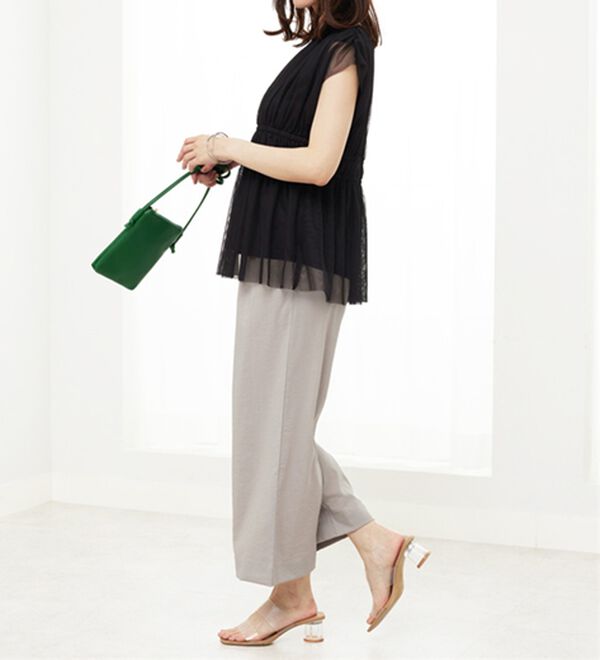 BELLUNA（ベルーナ）の「チュール使いギャザーデザインブラウス（ブラウス）」｜詳細画像