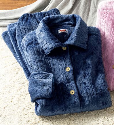 ルフラン（ルフラン）の「【ホカロン】首元までぽかぽかケーブル柄パジャマ（パジャマ・ルームウェア）」