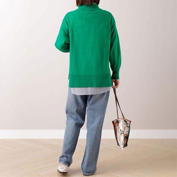 BELLUNA（ベルーナ）の「編地切替デザインニットプルオーバー（ニット・セーター）」｜詳細画像